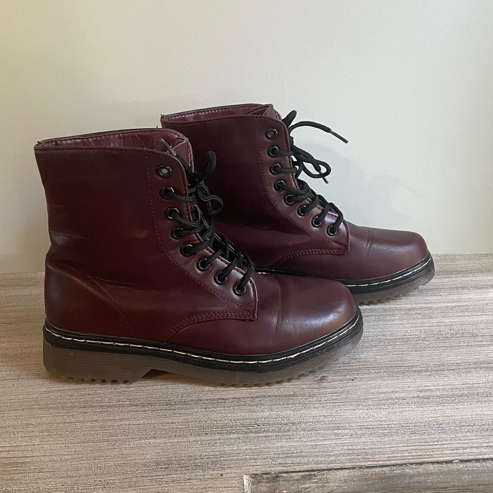Charles Albert Lace Up Moto Boots